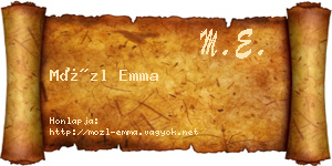 Mözl Emma névjegykártya